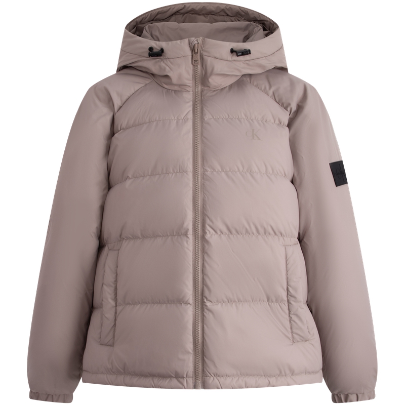 CALVIN KLEIN Classic Patch Hooded Down Jacket Unisex Duck Down Coat. J324341