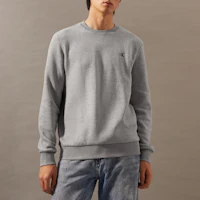 Shop 卡尔文克莱因椰灰色刺绣标志圆领卫衣 40QM430-CVP