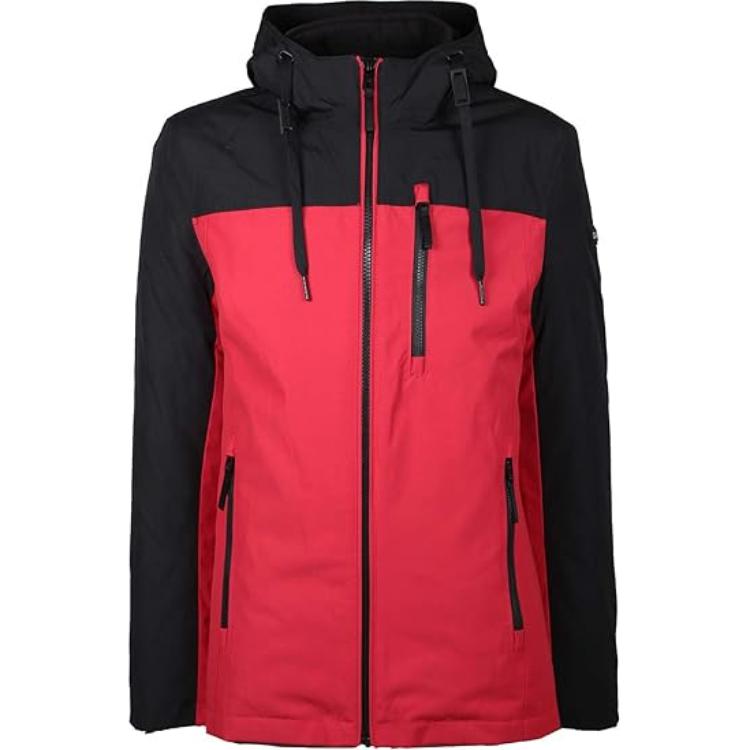 Calvin Klein Colorblock Hooded Zip Jacket Red CM004128-RCE