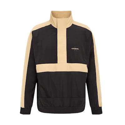 Calvin Klein Colorblock Print Velcro Zip Jacket Black Fashion Trend ZM02031