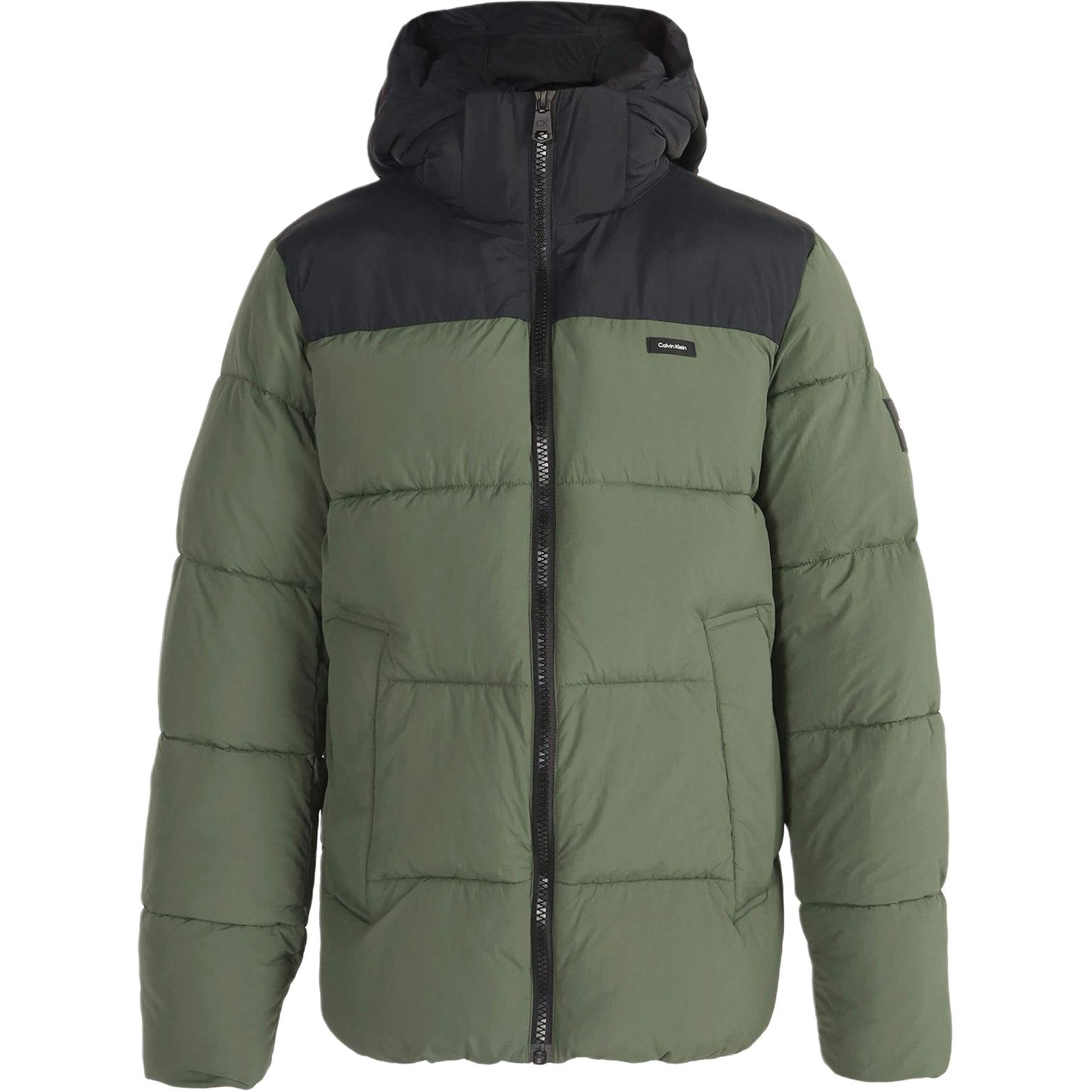 Calvin Klein Colorblock Zip-Up Hoodie Jacket - Green K10K112227-LLP