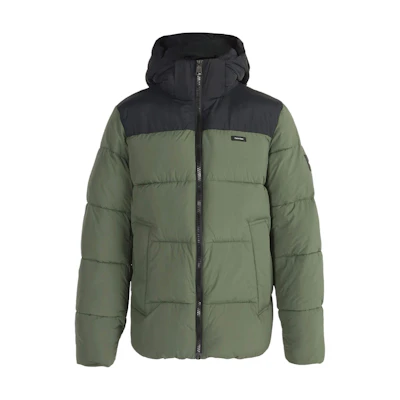 Calvin Klein Colorblock Zip-Up Hoodie Jacket - Green K10K112227-LLP