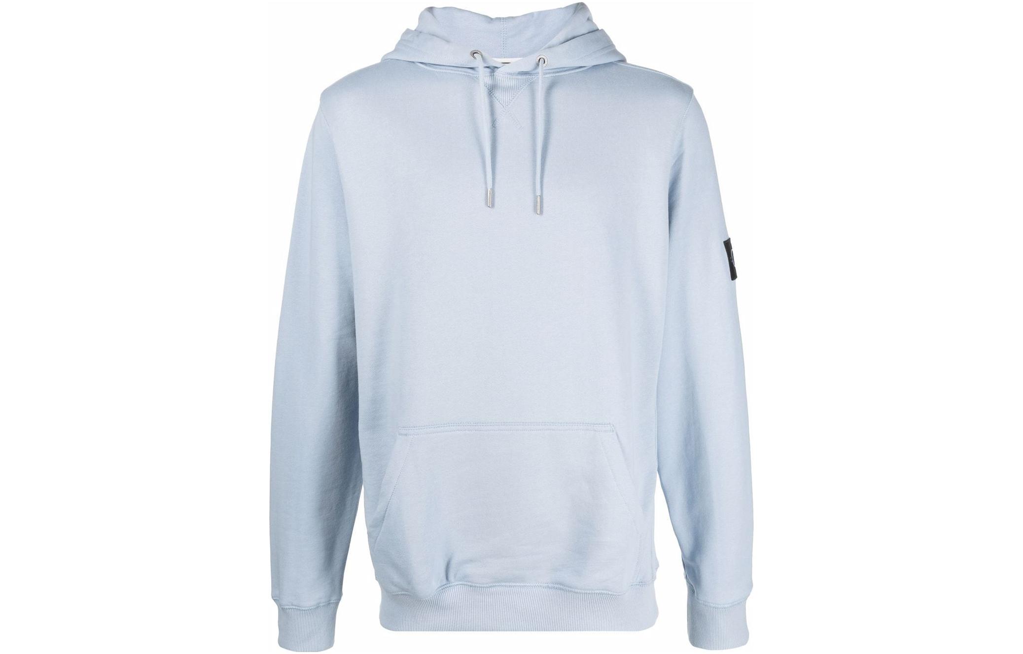 Calvin Klein Compass Patch Pullover Hoodie Light Blue () J30J314036C1U