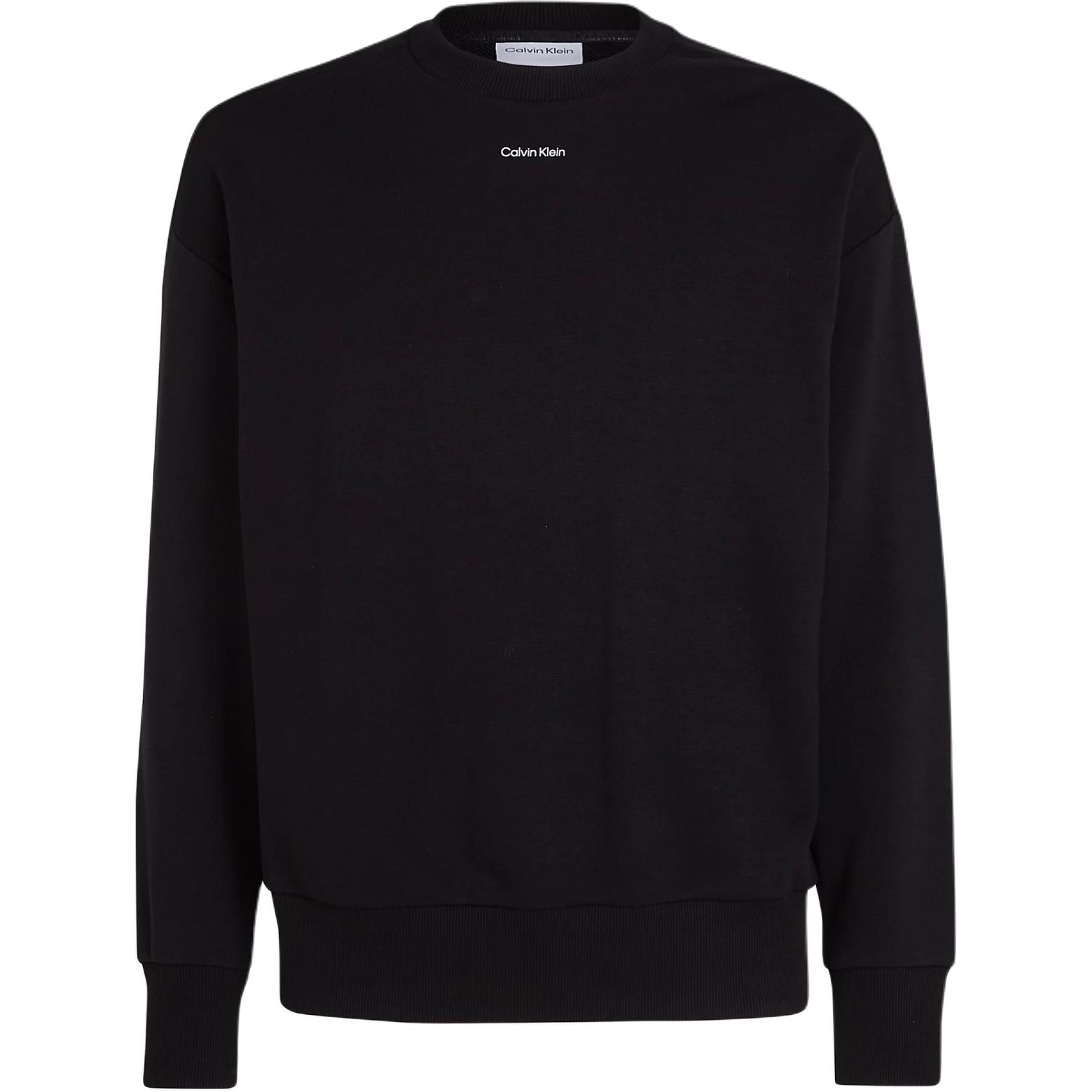 Calvin Klein Crewneck Casual Logo Minimalist Long Sleeve Sweatshirt Black () K10K112870-BEH