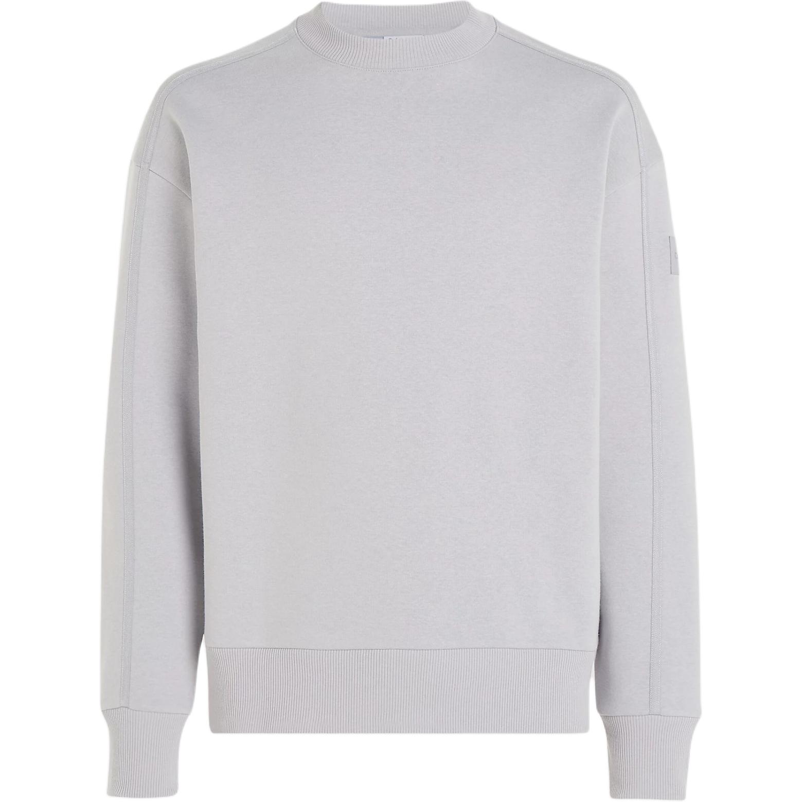 Calvin Klein Crewneck Logo Casual Long Sleeve Sweatshirt Silver ( Euro Fit) K10K112256-P8N