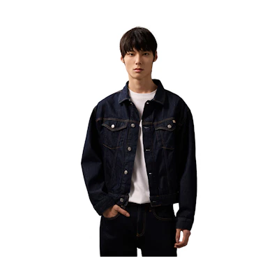 Calvin Klein Denim Classic Retro Loose Fit Button Jacket for Men J326391