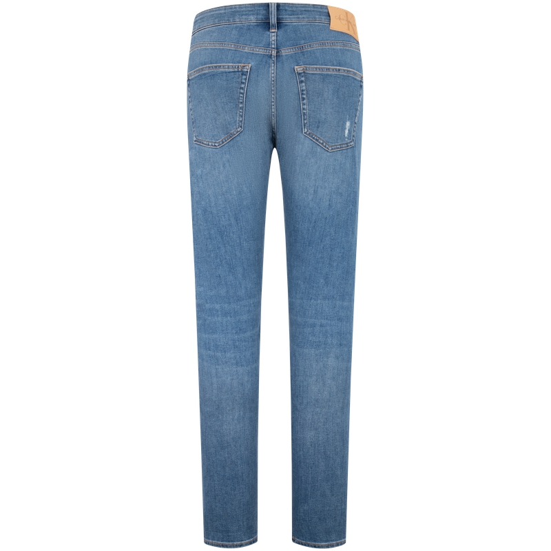 Calvin Klein Distressed Tapered Fit Jeans Men Light Wash Denim Blue J325394 圖 3