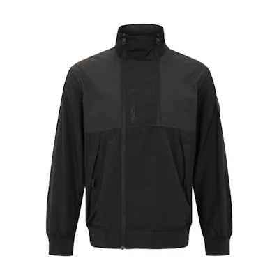 Calvin Klein Double Zipper Stand Collar Jacket in Black J318370-BEH
