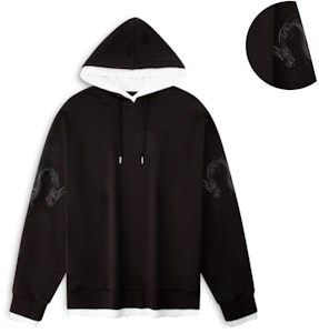 Calvin Klein Hoodie Unisex Hitam Putih Bordir Naga Space Black. J400357 Order Calvin Klein Hoodie Unisex Hitam Putih Bordir Naga Space Black. J400357