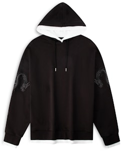 Calvin Klein Hoodie Unisex Hitam Putih Bordir Naga Space Black. J400357 Lookbook Calvin Klein Hoodie Unisex Hitam Putih Bordir Naga Space Black. J400357