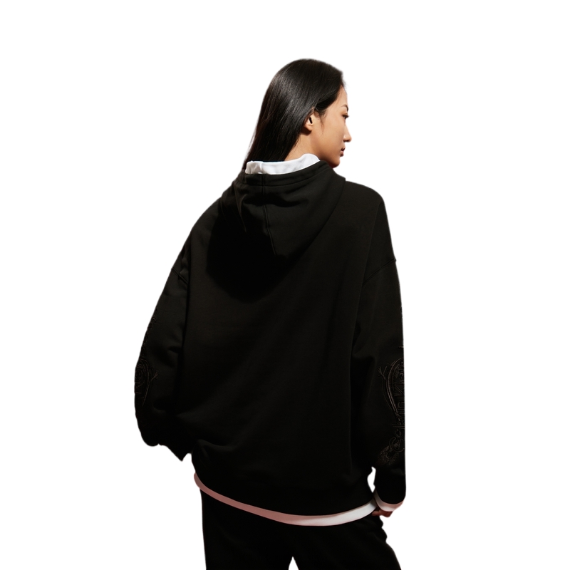 Details for Calvin Klein Hoodie Unisex Hitam Putih Bordir Naga Space Black. J400357