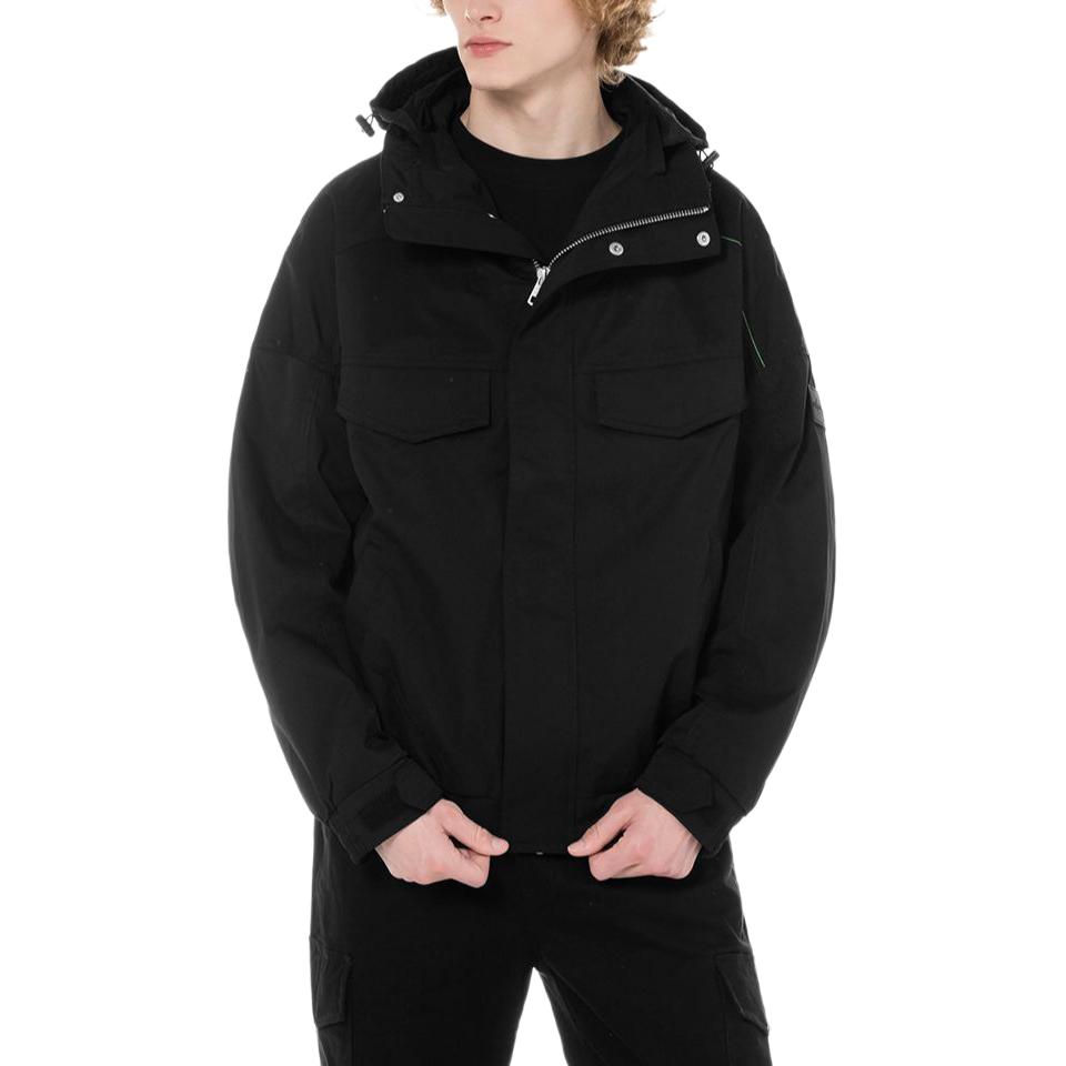 Shop Calvin Klein 男款立體字母連帽戶外休閒運動夾克 J324428