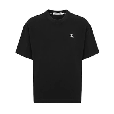 CALVIN KLEIN Embossed Logo Crewneck Short Sleeve Unisex T-Shirt. J400280-BEH