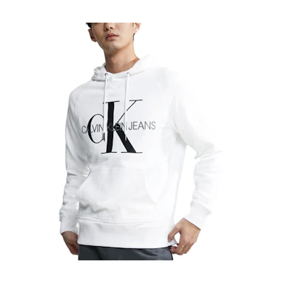 Calvin Klein Embroidered Floral Pullover Hoodie White () J318041-YAF