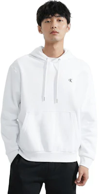 卡尔文克莱因刺绣标志抽绳连帽衫月光白 40QM431-YAA Shop 卡尔文克莱因刺绣标志抽绳连帽衫月光白 40QM431-YAA