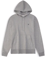 Calvin Klein Embroidered Logo Fleece Hoodie Coconut Gray 40QM431-CVP Calvin Klein Embroidered Logo Fleece Hoodie Coconut Gray 40QM431-CVP
