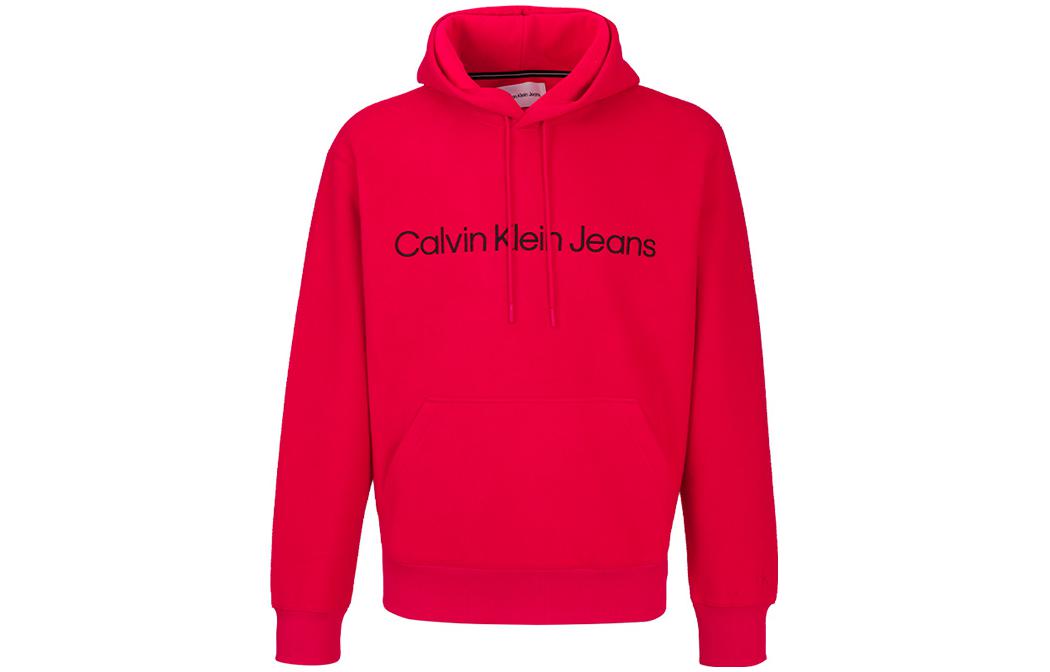 Calvin Klein Embroidered Logo Hoodie Red - Pullover Sweatshirt J30J322193-XL6