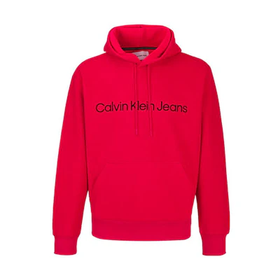 Calvin Klein Embroidered Logo Hoodie Red - Pullover Sweatshirt J30J322193-XL6