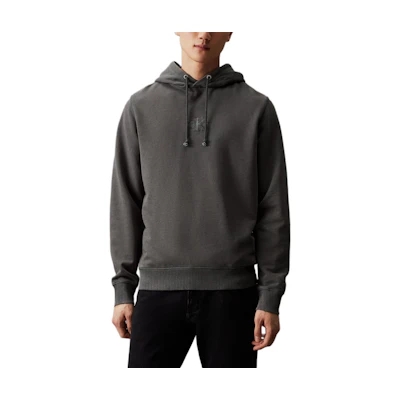 Calvin Klein Embroidered Logo Hoodie Washed Black ( European Fit) J30J325633-PT2