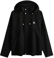 Calvin Klein Embroidered Logo Minimalist Hooded Jacket Sky Black J324800 Calvin Klein Embroidered Logo Minimalist Hooded Jacket Sky Black J324800