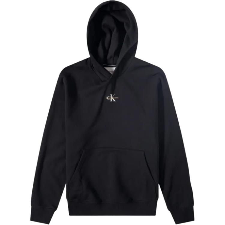 Calvin Klein Embroidered Logo Pullover Hoodie Black Long Sleeve J30J322523-BEH