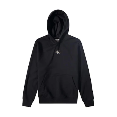 Calvin Klein Embroidered Logo Pullover Hoodie Black Long Sleeve J30J322523-BEH
