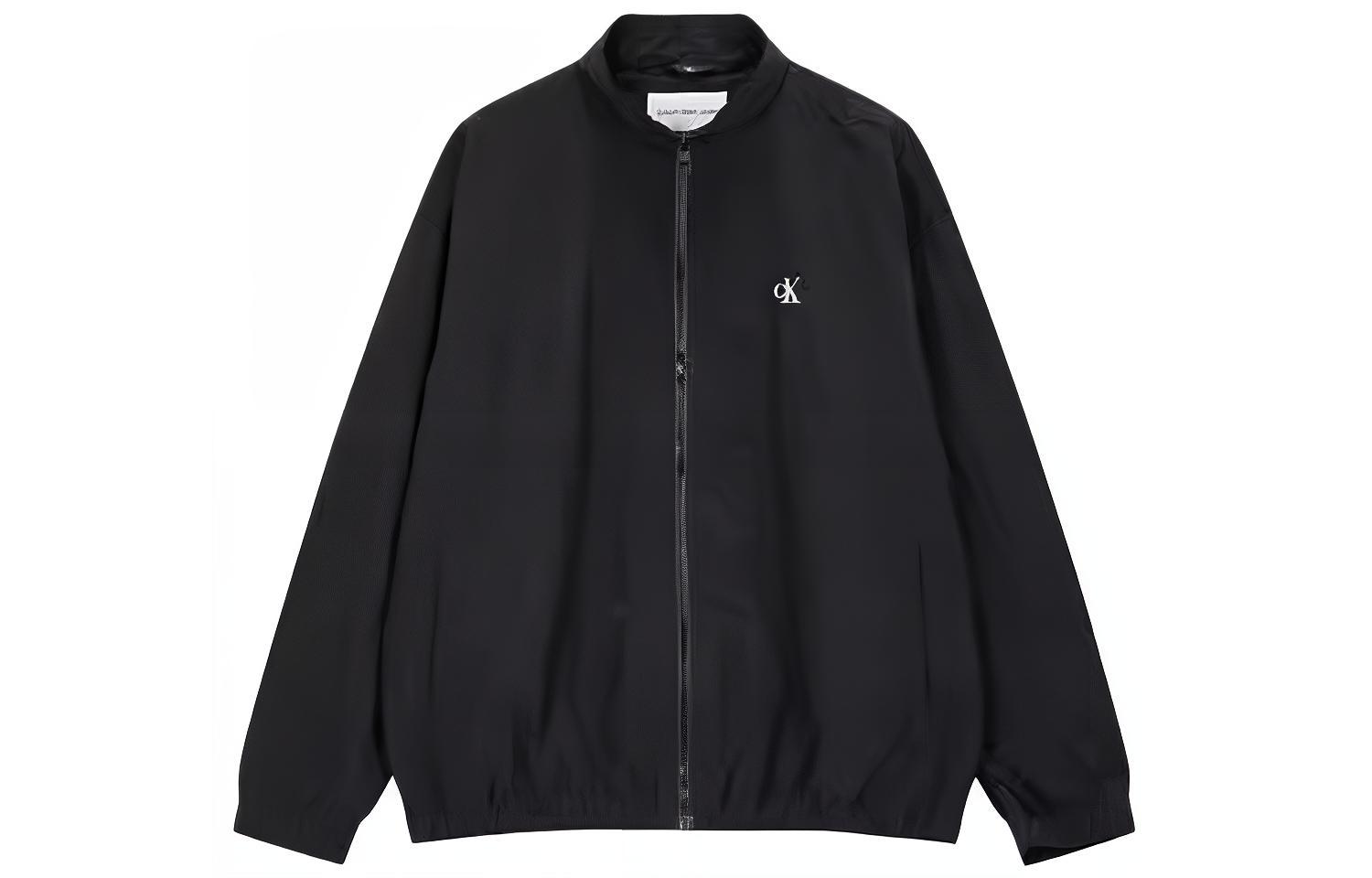 Calvin Klein Embroidered Logo Windbreaker Jacket Unisex - Space Black J400284-BEH