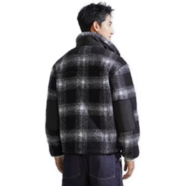 Calvin Klein Fall/Winter Fleece Zip Jacket Unisex in Space Black Plaid. J400334 圖 4
