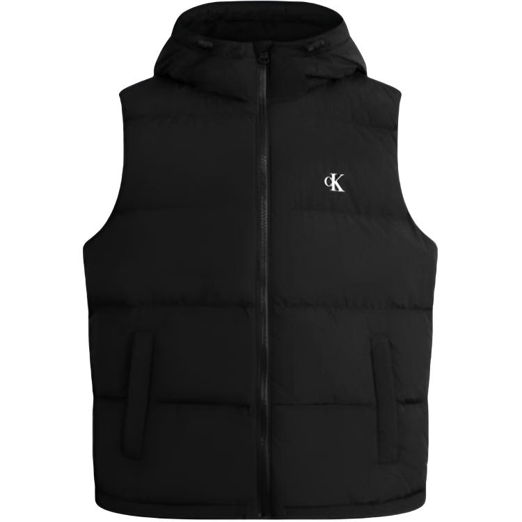 Calvin Klein Fall/Winter Printed Down Quilted Hooded Vest Unisex. J324344