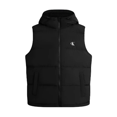Calvin Klein Fall/Winter Printed Down Quilted Hooded Vest Unisex. J324344