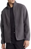 Calvin Klein Fleece Zip-Up Jacket - Solid Casual Comfort in Dark Gray 81QP405-021 Calvin Klein Fleece Zip-Up Jacket - Solid Casual Comfort in Dark Gray 81QP405-021