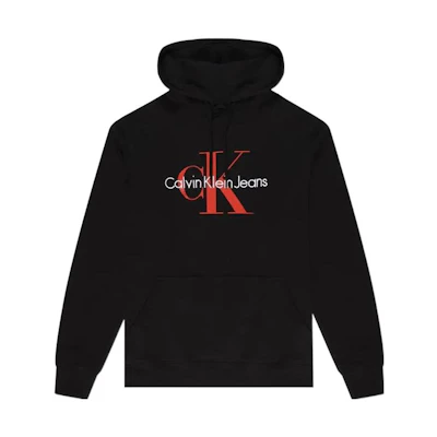 CALVIN KLEIN FW22 Black Logo Print Casual Hoodie. J30J320805-0GK