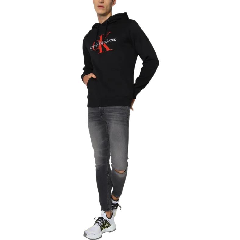 Lookbook 卡尔文·克莱因 FW22 黑色印花休闲连帽衫. J30J320805-0GK