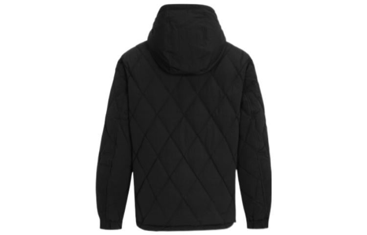 Lookbook Chaqueta Acolchada Negra Calvin Klein FW22 con Capucha y Diseño Sólido. J322174-BEH