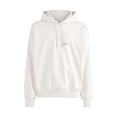 Calvin Klein FW22 Beige Hoodie with Logo Print for Men J30J321543-ACF