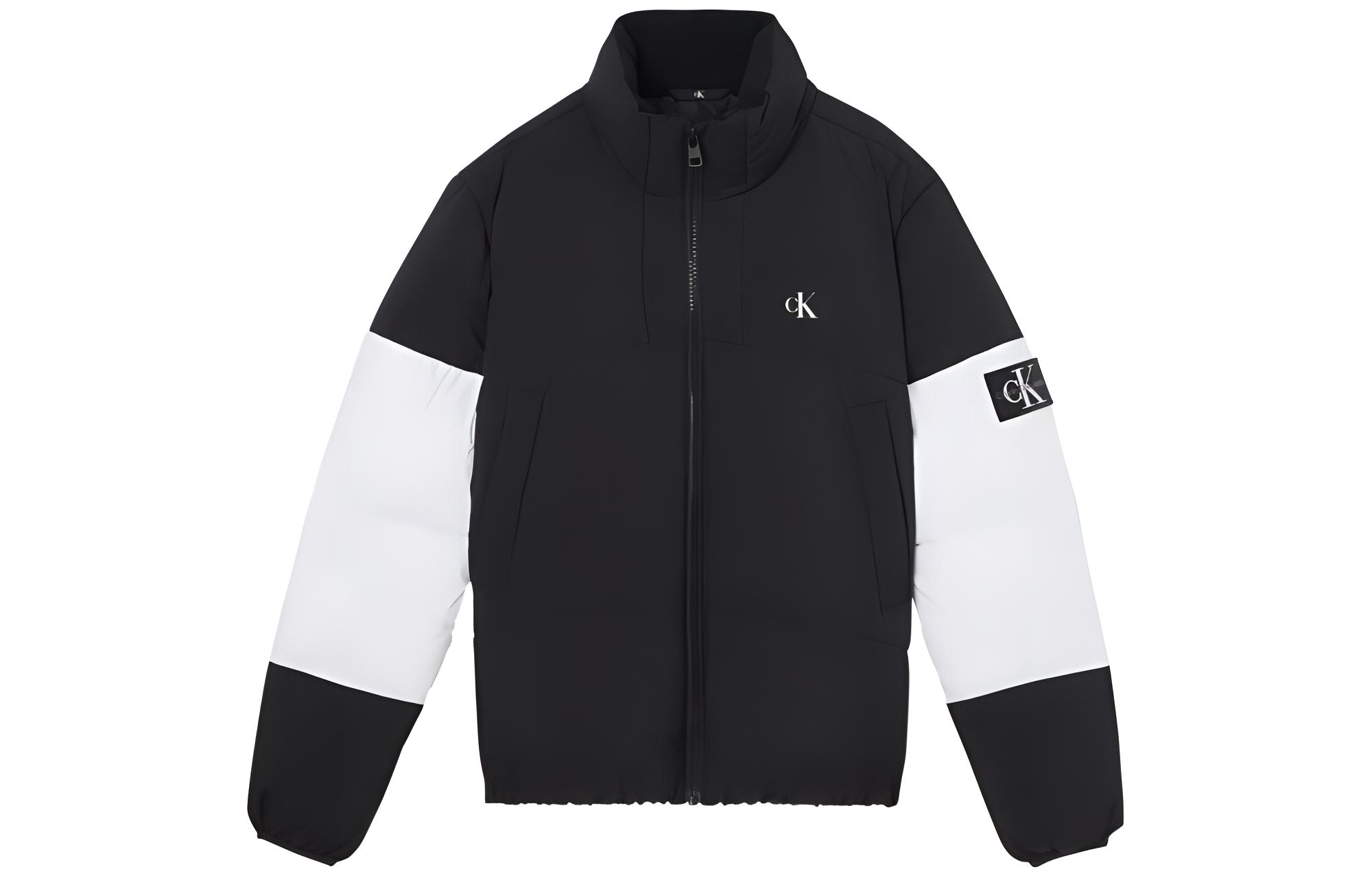 Calvin Klein FW22 Colorblock Sleeve High-Neck Jacket Black () J30J321972-BEH