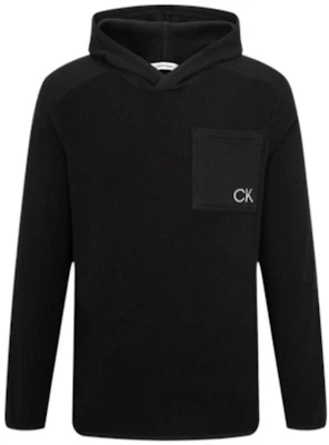 Calvin Klein 2022 秋冬黑色刺繡標誌連帽衫 40KC439-BAE Buy Calvin Klein 2022 秋冬黑色刺繡標誌連帽衫 40KC439-BAE