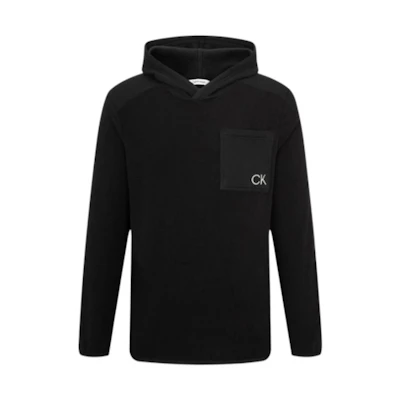 Calvin Klein FW22 Logo Embroidered Hoodie Black 40KC439-BAE