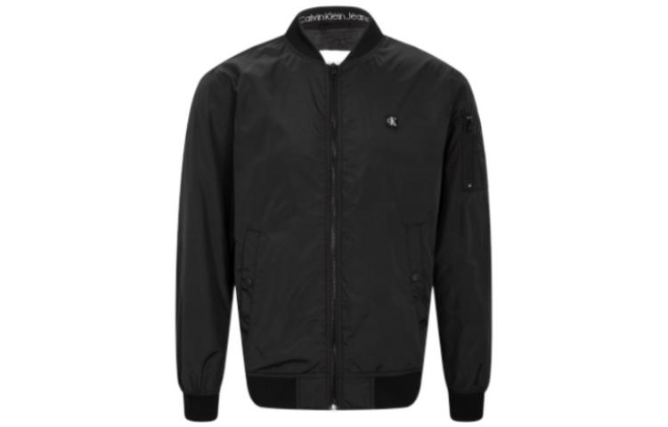 Order Chaqueta Bomber Negra Calvin Klein FW22 con Logo Bordado y Cremallera (Ajuste). J320778-BEH