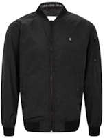Calvin Klein FW22 Jaket Bomber Hitam dengan Logo Bordir dan Resleting. J320778-BEH Order Calvin Klein FW22 Jaket Bomber Hitam dengan Logo Bordir dan Resleting. J320778-BEH
