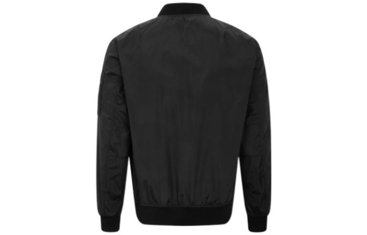 Lookbook Chaqueta Bomber Negra Calvin Klein FW22 con Logo Bordado y Cremallera (Ajuste). J320778-BEH