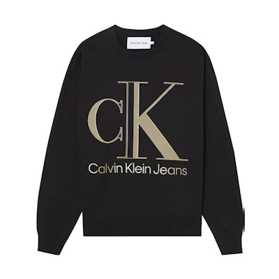 Calvin Klein FW22 Logo Graphic Crewneck Sweatshirt Black J30J320845-BEH