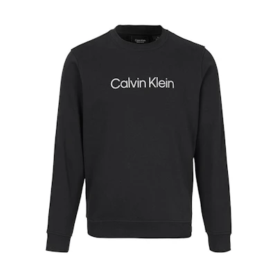 Calvin Klein FW22 Logo Print Crewneck Pullover Sweatshirt Black 00GMS2W305-BAE