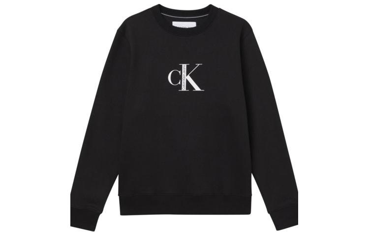 Calvin Klein FW22 Logo Printed Crewneck Long Sleeve Sweatshirt Black J30J321900-BEH