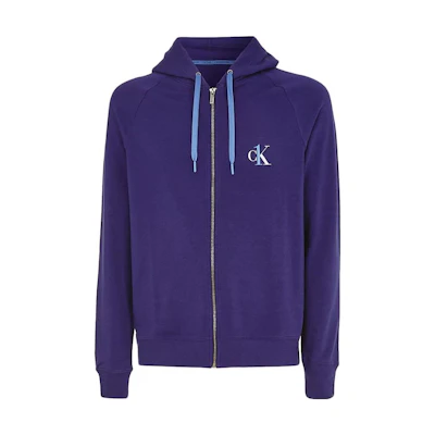 Calvin Klein FW22 Purple Logo Hoodie Casual Wear 000NM1865E-C01
