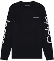 Calvin Klein FW22 Slim Fit Logo Crewneck Sweatshirt Black 40DC812-004 Calvin Klein FW22 Slim Fit Logo Crewneck Sweatshirt Black 40DC812-004