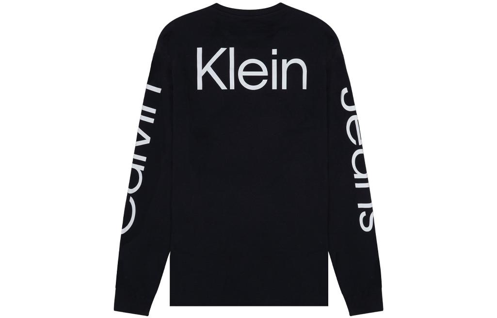 Lookbook Calvin Klein 2022秋冬黑色修身标志圆领卫衣 40DC812-004