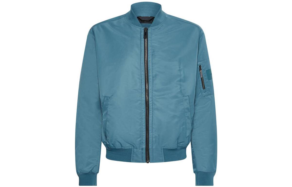 Calvin Klein FW22 Solid Patch Bomber Jacket Blue K10K109907-DAZ