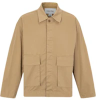 Calvin Klein FW22 Unisex Khaki Single-Breasted Long-Sleeve Loose Jacket 40JM513-PF2 Calvin Klein FW22 Unisex Khaki Single-Breasted Long-Sleeve Loose Jacket 40JM513-PF2