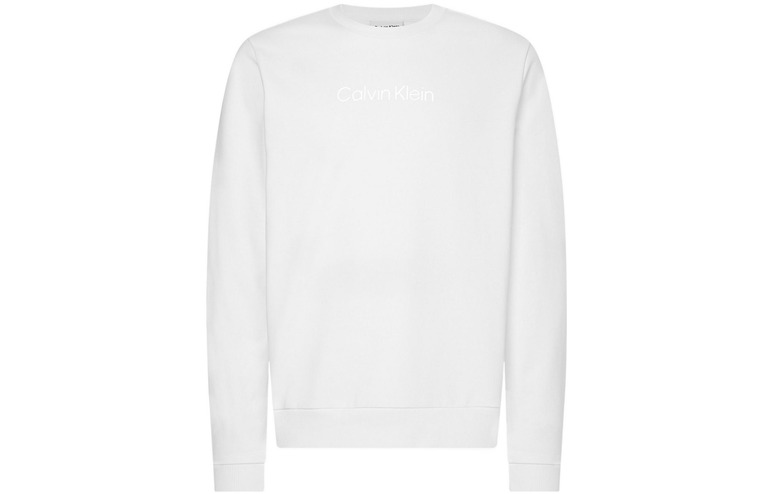 Calvin Klein FW22 White Logo Crewneck Long Sleeve Sweatshirt K10K109692-YAF